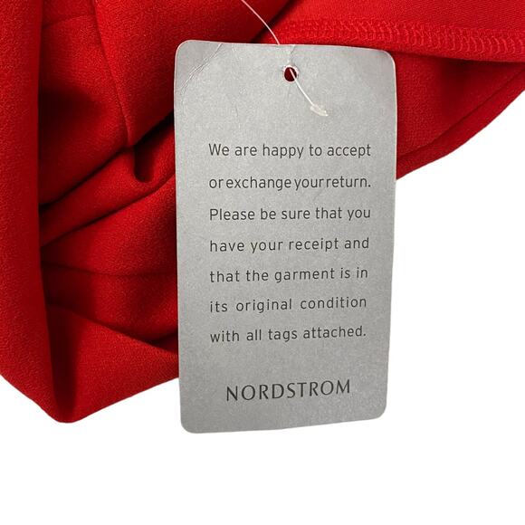 Donna Morgan Dress Red Short Sleeve Flutter Cap Top Size 8 New With Tags - Picture 8 of 11